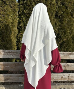 2139-6 - Khimar 2-lagig Jazz Weiß