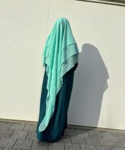 2142-3 - Khimar 3-lagig Chiffon Mint