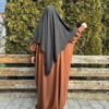 2144-1 - Khimar 1-lagig Medina Seide Schwarz