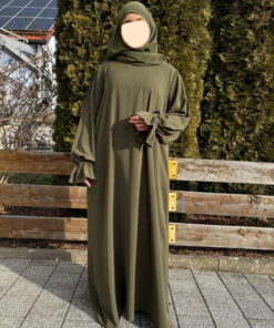 2333-2 - Abaya Aayana Dunkelkhaki Extra Lang