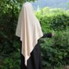 6180-1 - Khimar 2-lagig Medina Seide - Chiffon Beige