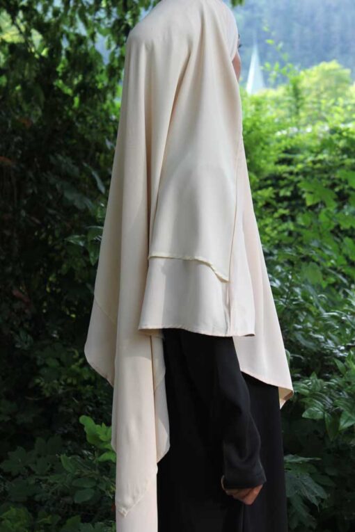 Khimar 2-lagig Medina Seide – Bild 3