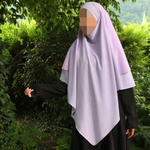 Khimar 2-lagig Medina Seide – Bild 6