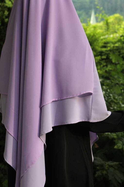 Khimar 2-lagig Medina Seide – Bild 7