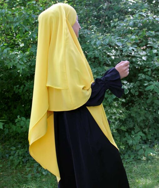 Khimar 2-lagig Medina Seide – Bild 12