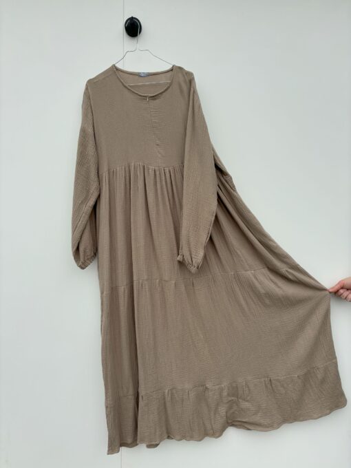 6004-2 - Musselin Abaya Khaki